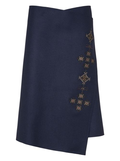 gonna donna con ricami blu Bazar deluxe | S1110-2000208